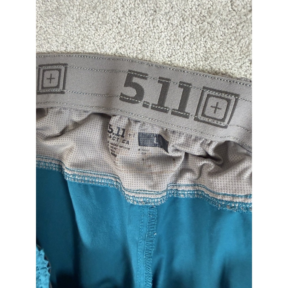5.11 Tactical Men's PT-R Havoc Shorts Teal Training Athletic Gym Athletic L 8" - Picture 5 of 11